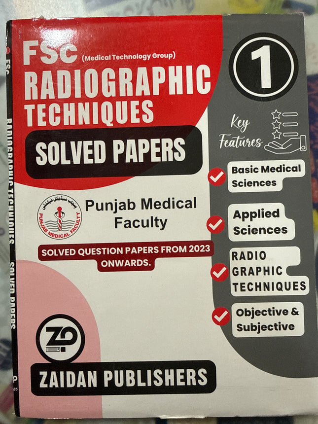 FSC Radiographic techniques Part 1 Solved paper  PMF